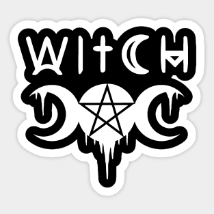 WICCA, WITCHY, WITCHCRAFT,  THE TRIPLE MOON Sticker